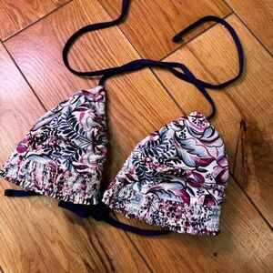 Mossimo floral bikini top size large strappy